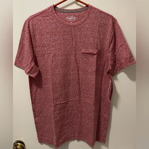 Flag & Anthem Men's Red Striped Short Sleeve T-Shirt Crew Neck Size Medium M NWT